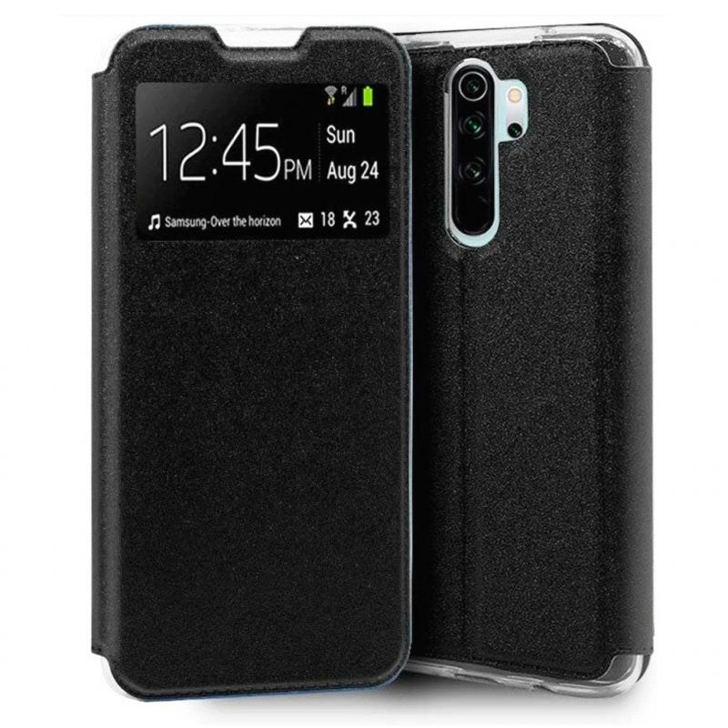 Funda COOL Flip Cover para Xiaomi Redmi Note 8 Pro Liso Negro