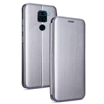 Funda COOL Flip Cover para Xiaomi Redmi Note 9 Elegance Plata