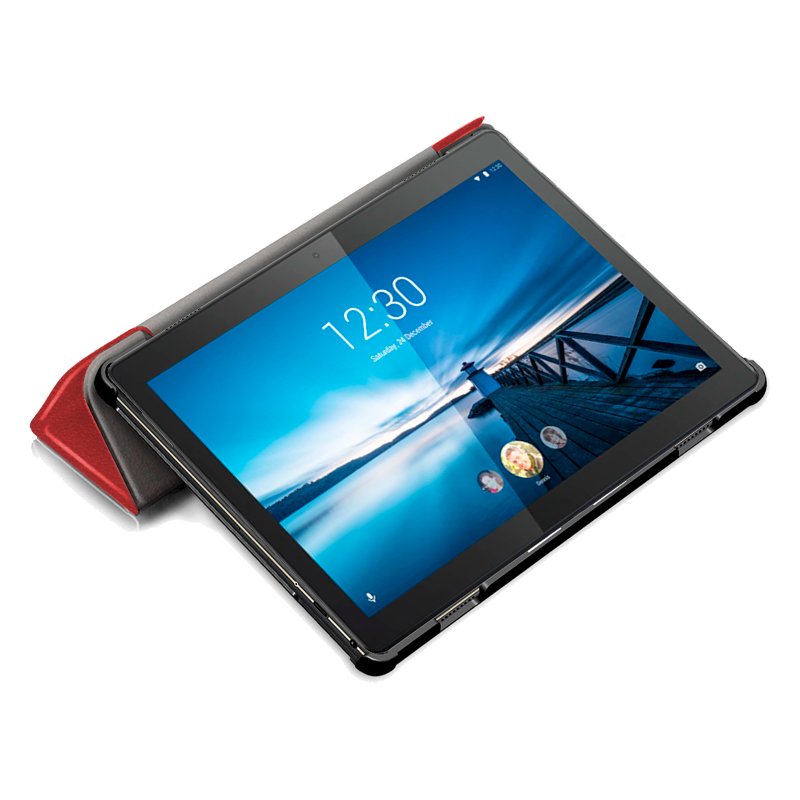 Funda COOL para Lenovo Tab M10 (TB-X505F / TB-X605F) Polipiel Liso Rojo 10.1 pulg