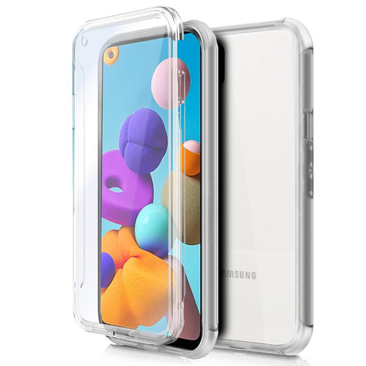 Funda COOL Silicona 3D para Samsung A217 Galaxy A21s (Transparente Frontal + Trasera)