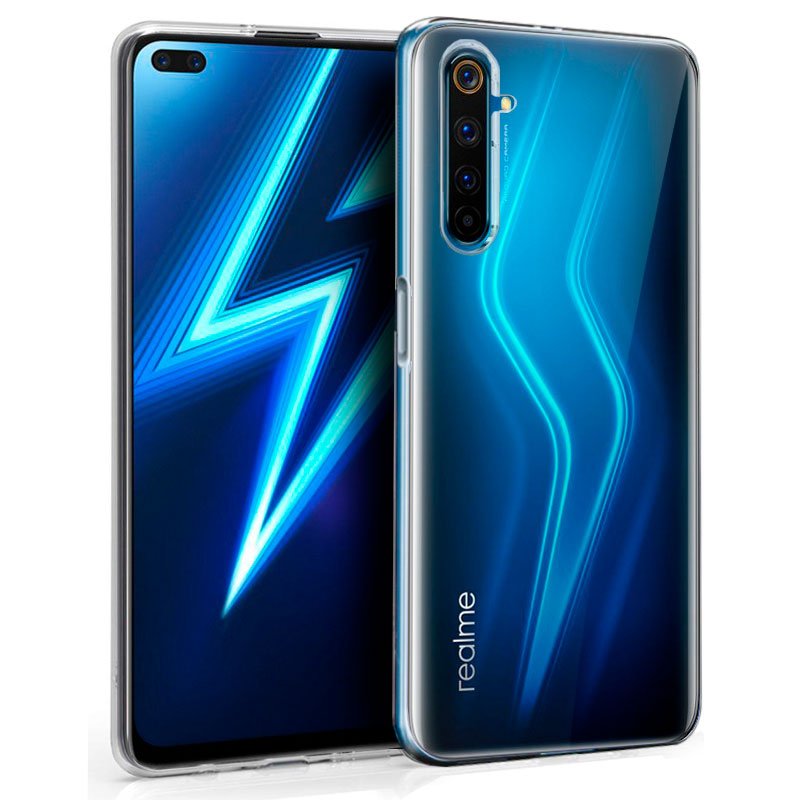 Funda COOL Silicona para Realme 6 Pro (Transparente)
