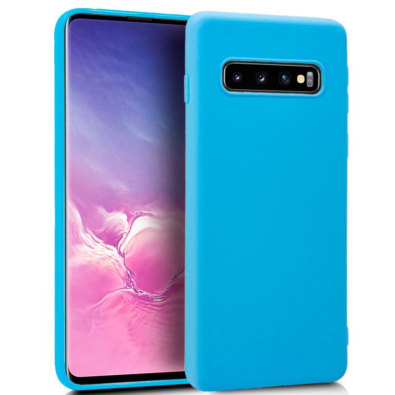 Funda COOL Silicona para Samsung G973 Galaxy S10 (Celeste)