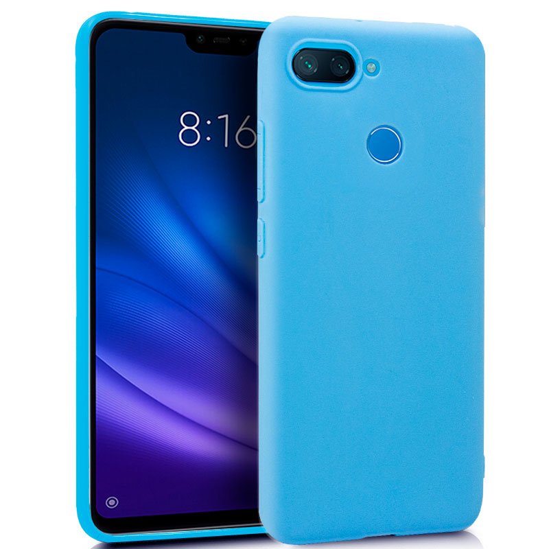 Funda COOL Silicona para Xiaomi Mi 8 Lite (Celeste)