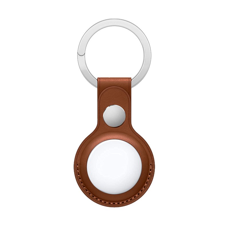 Llavero Protector COOL Compatible con AirTag Polipiel Marrón