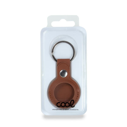 Llavero Protector COOL Compatible con AirTag Polipiel Marrón
