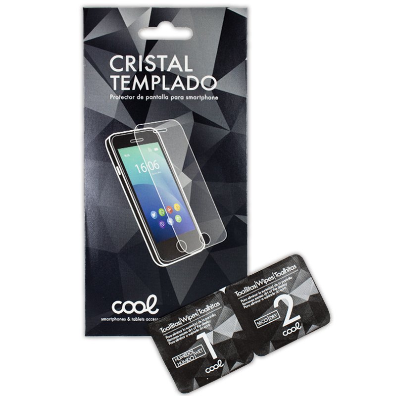 Protector Pantalla Cristal Templado COOL para iPhone SE (2020) / SE (2022) FULL 3D Negro