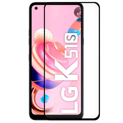 Protector Pantalla Cristal Templado COOL para LG K51s (FULL 3D Negro)