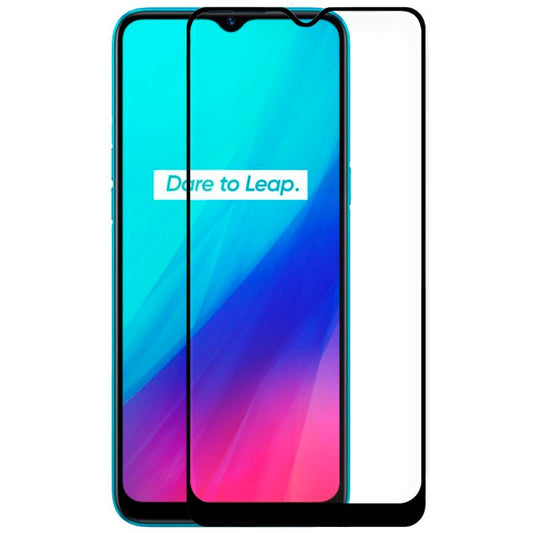 Protector Pantalla Cristal Templado COOL para Realme C3 (FULL 3D Negro)