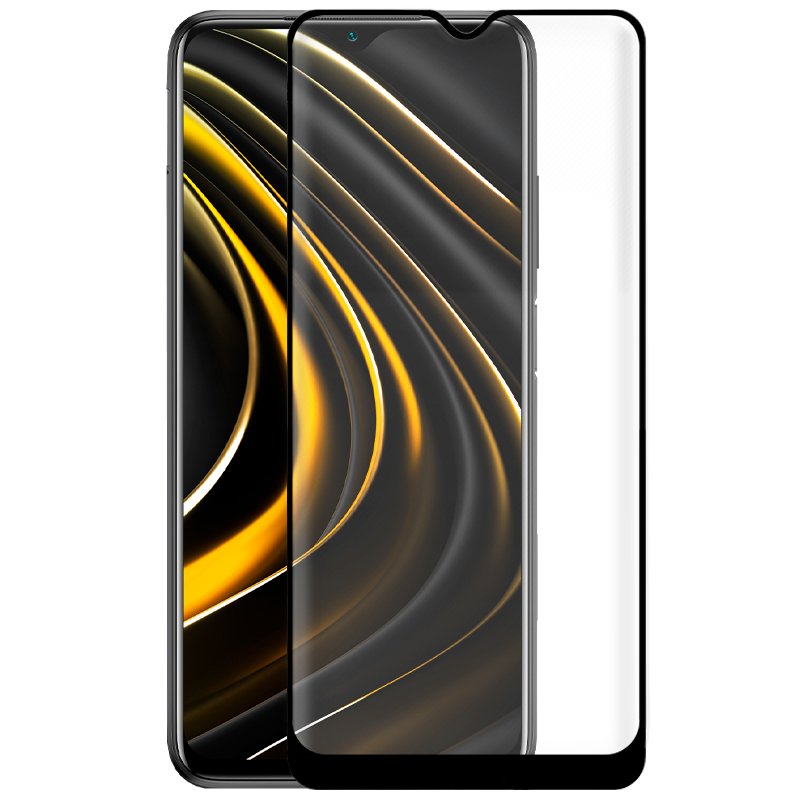 Protector Pantalla Cristal Templado COOL para Xiaomi Pocophone M3 / Redmi 9T (FULL 3D Negro)