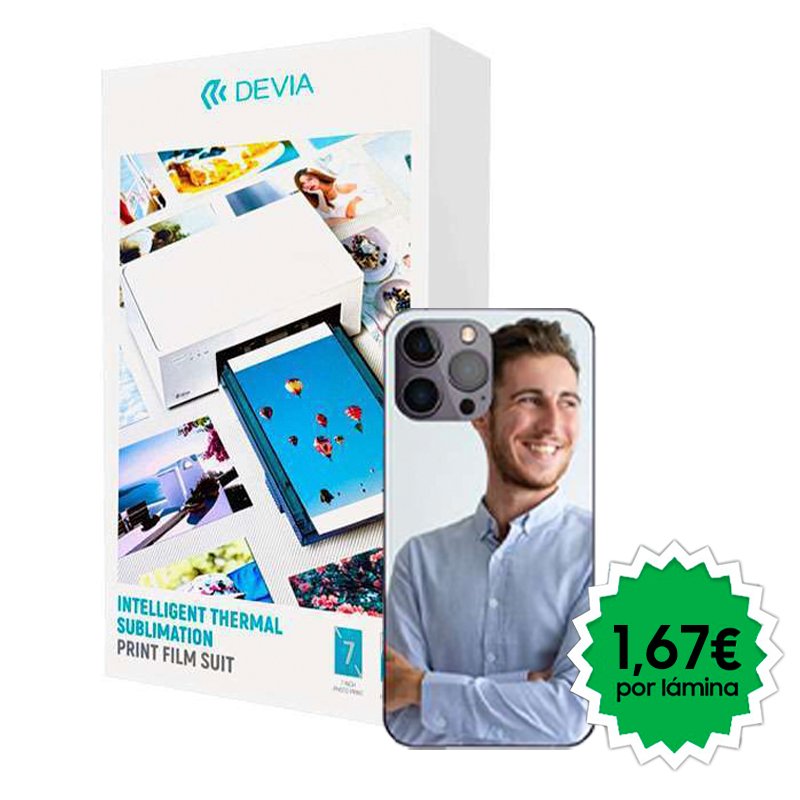 Protector Vinilo Devia Trasera Mini Printer Personalización (Pack 36 uds)