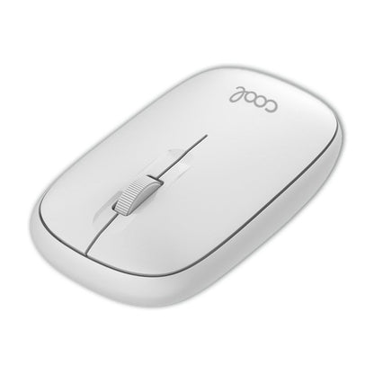 Ratón Inalámbrico COOL Slim Silencioso 2 en 1 (Bluetooth + Adap. USB) Blanco