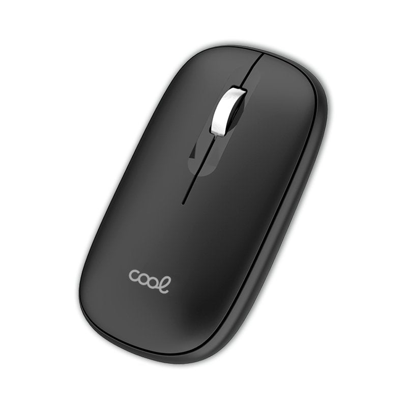 Ratón Inalámbrico COOL Slim Silencioso 2 en 1 (Bluetooth + Adap. USB) Negro