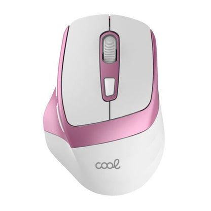 Ratón Inalámbrico Silencioso COOL Ergonomic Rosa-Blanco