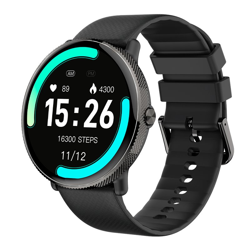 Smartwatch COOL Pantalla AMOLED Forever Silicona Negro (Llamadas, Salud, Deporte)