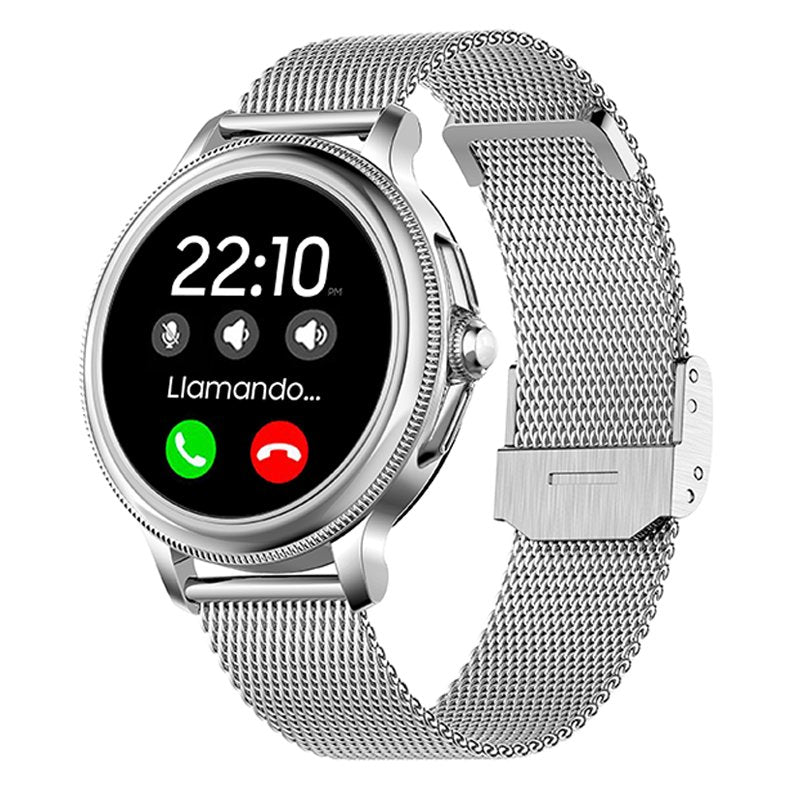 Smartwatch Metal + Silicona COOL Dover Gris (Llamadas, Salud, Deporte, Correa Extra)