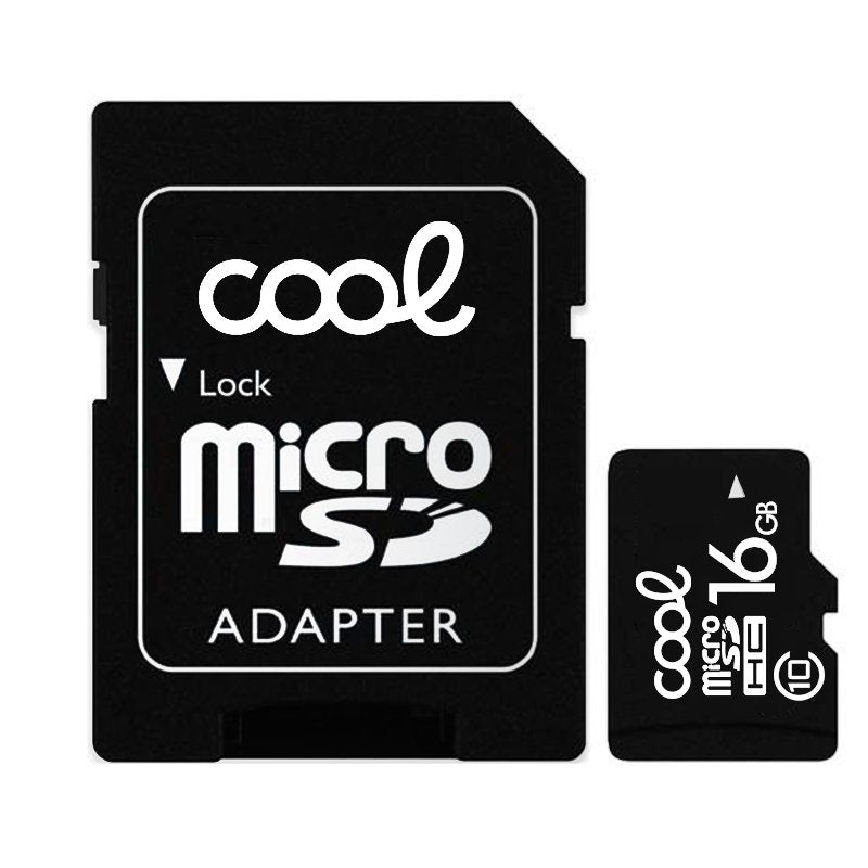 Tarjeta Memoria Micro SD con Adapt. x16 GB COOL (Clase 10)