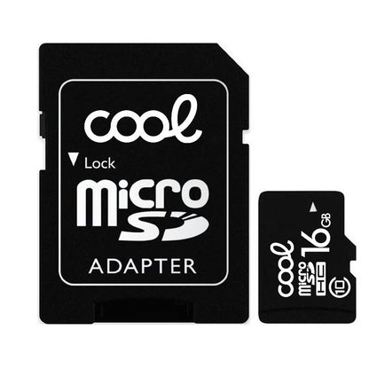 Tarjeta Memoria Micro SD con Adapt. x16 GB COOL (Clase 10)