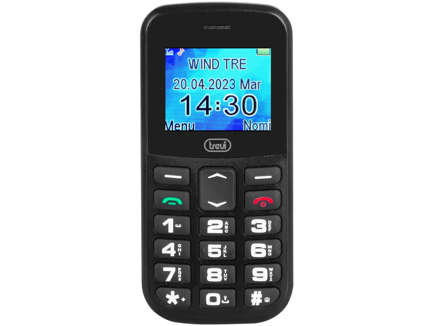 Trevi Max 20 4,5 cm (1.77") 160 g Negro Teléfono para personas mayores