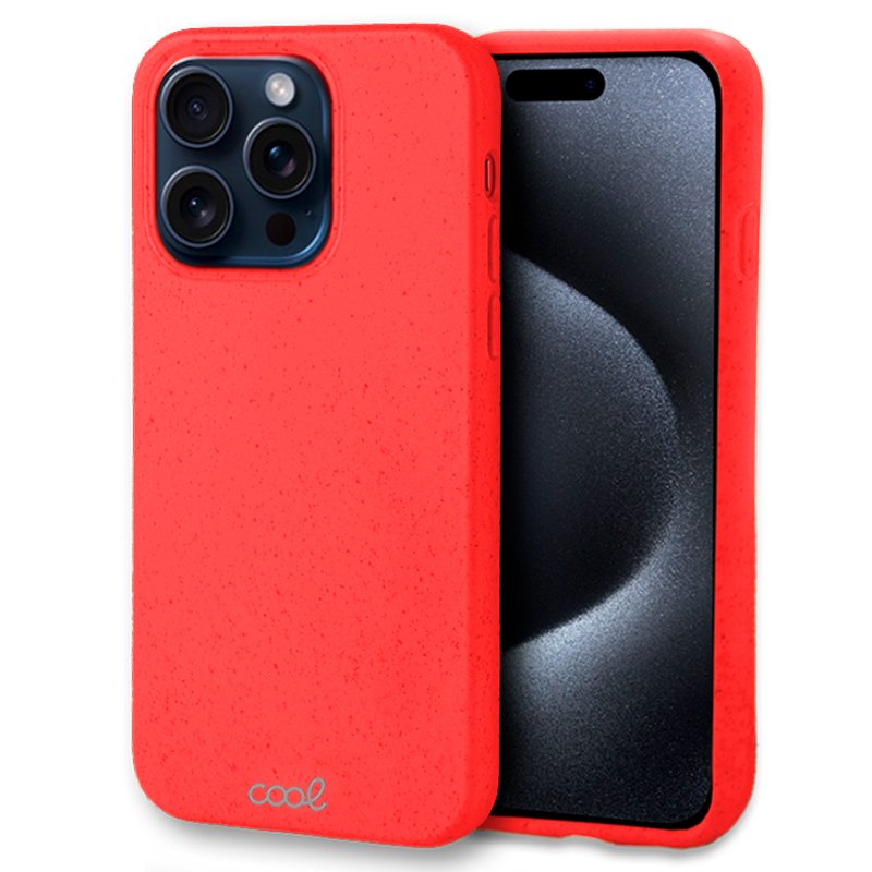 Carcasa COOL para iPhone 15 Pro Eco Biodegradable Rojo