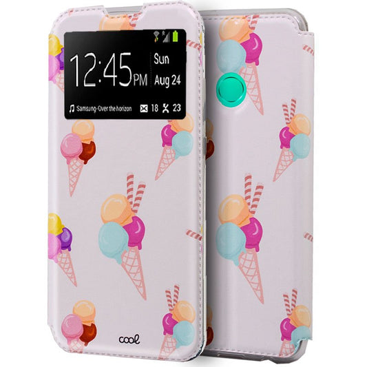 Funda COOL Flip Cover para Huawei P40 Lite E Dibujos Helados