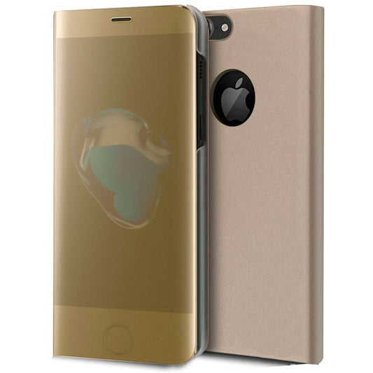 Funda COOL Flip Cover para iPhone 7 / 8 / SE (2020) / SE (2022) Clear View Dorado