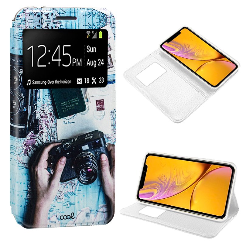 Funda COOL Flip Cover para iPhone XR Dibujos Travel 