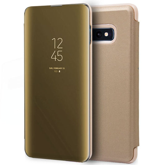 Funda COOL Flip Cover para Samsung G970 Galaxy S10e Clear View Dorado
