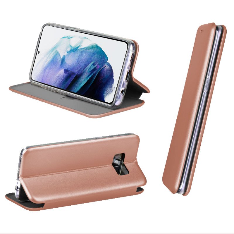 Funda COOL Flip Cover para Samsung G996 Galaxy S21 Plus Elegance Rose Gold